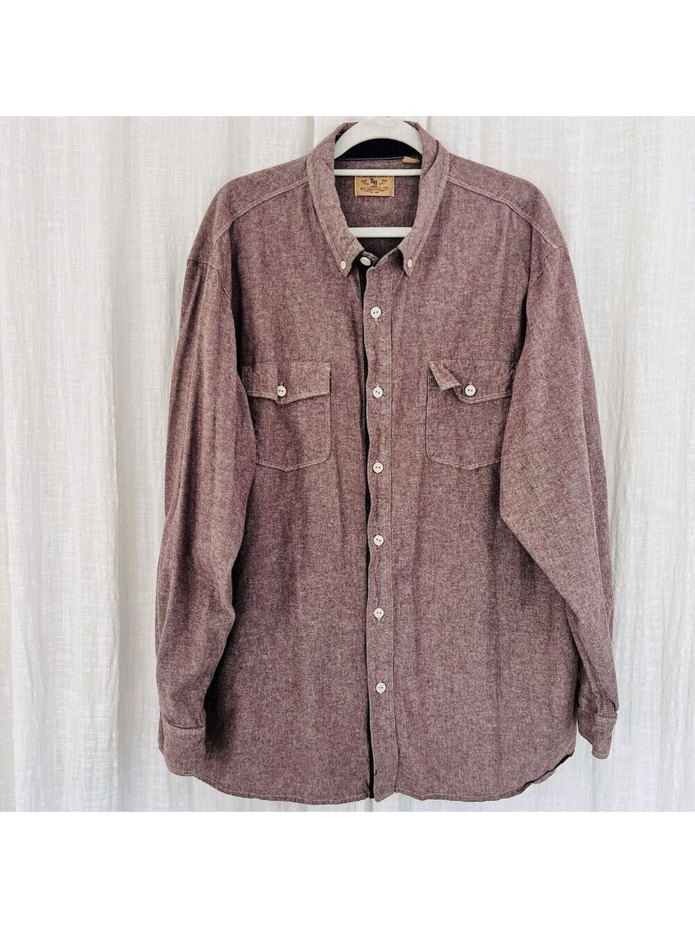 Red Head Ranch Reddish Brown Button Down Collared Shirt Mens Size 2XL